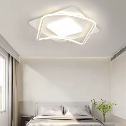 Lampadario a LED con telecomando MODERNO 53W, 2 Quadrati, Luce Fredda/Calda/Neutra, Dimmerabile, Lampadario a LED Bianco con telecomando Titolo predefinito Alessandro Design
