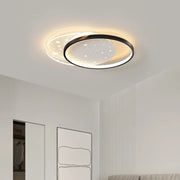 Lampadario LED con telecomando LUNARO 110W, 2 Cerchi, Luce Fredda/Calda/Neutra, Dimmerabile, Lampadari LED Bianco Nero con Telecomando Titolo predefinito Alessandro Design