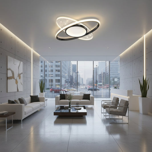 Lampadario a LED con telecomando VARIO 69W, Ovale, Luce Fredda/Calda/Neutra, Dimmerabile, Nero Lampadari a LED con telecomando Titolo predefinito Alessandro Design