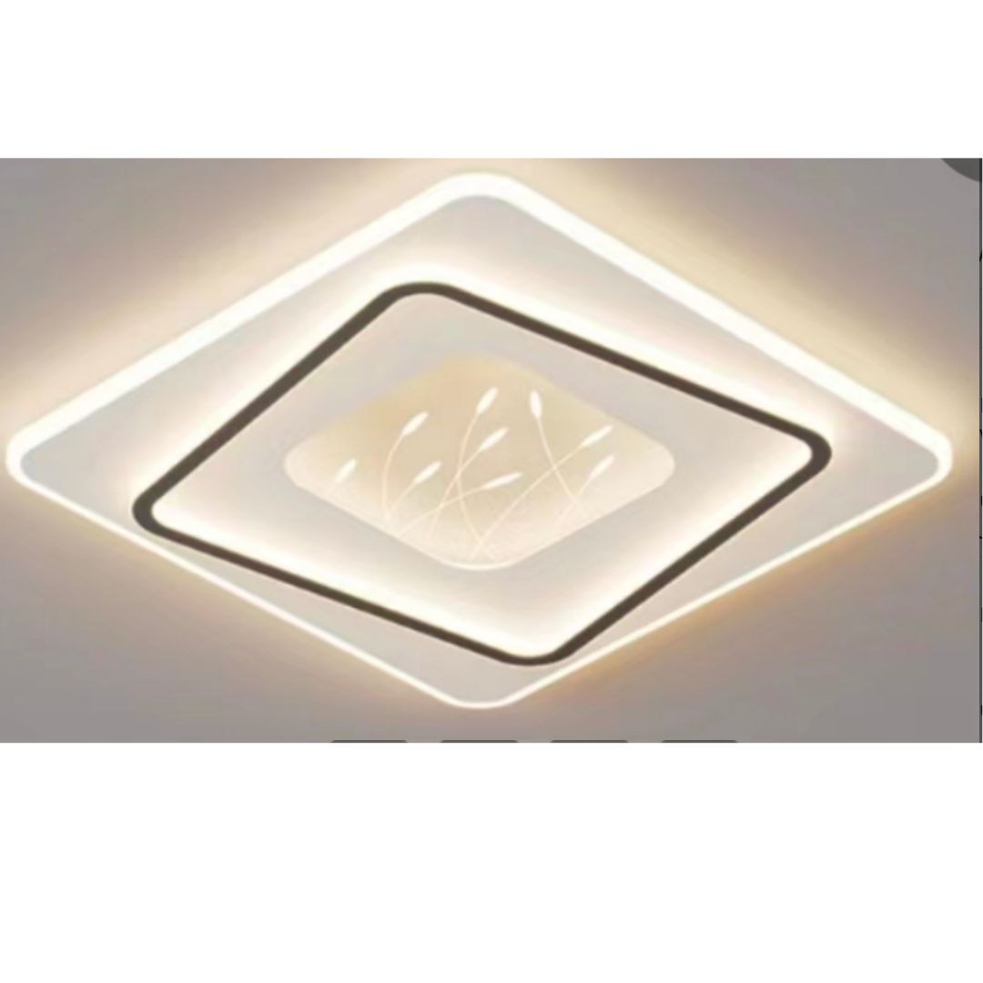Lampadario a LED con telecomando LINEA 125W, Quadrato, Luce Fredda/Calda/Neutra, Dimmerabile, Nero Lampadari a LED con telecomando Titolo predefinito Alessandro Design