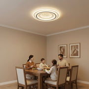 Lampadario LED con telecomando LINEA 125W, Ø50cm, Rotondo, Luce Fredda/Calda/Neutra, Dimmerabile, Nero