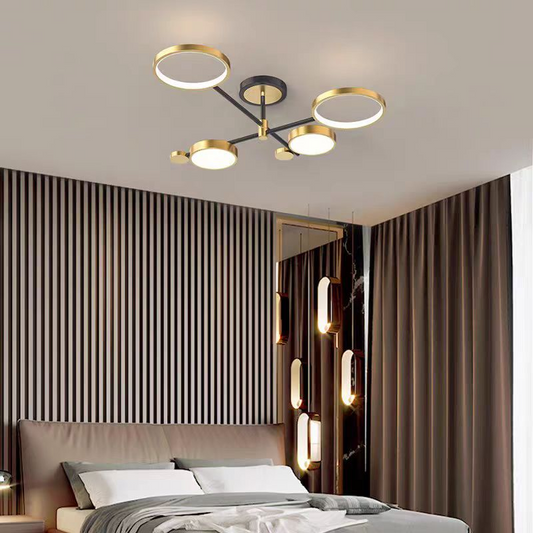 Lampadario LED con Telecomando MARIA, 4 Elementi, 22W, Luce Calda/Fredda/Neutra, Dimmerabile, Oro Lampadari LED con Telecomando Titolo predefinito Alessandro Design