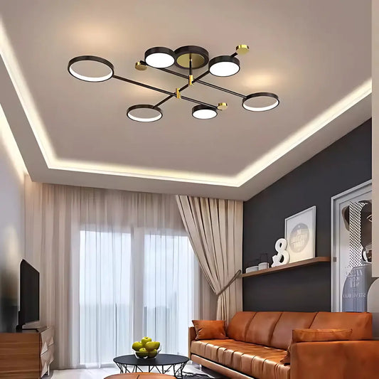 Lampadario LED con Telecomando MARIA, 31W, 6 Elementi, Luce Calda/Fredda/Neutra, Dimmerabile, Nero Lampadari LED con Telecomando Titolo predefinito Alessandro Design
