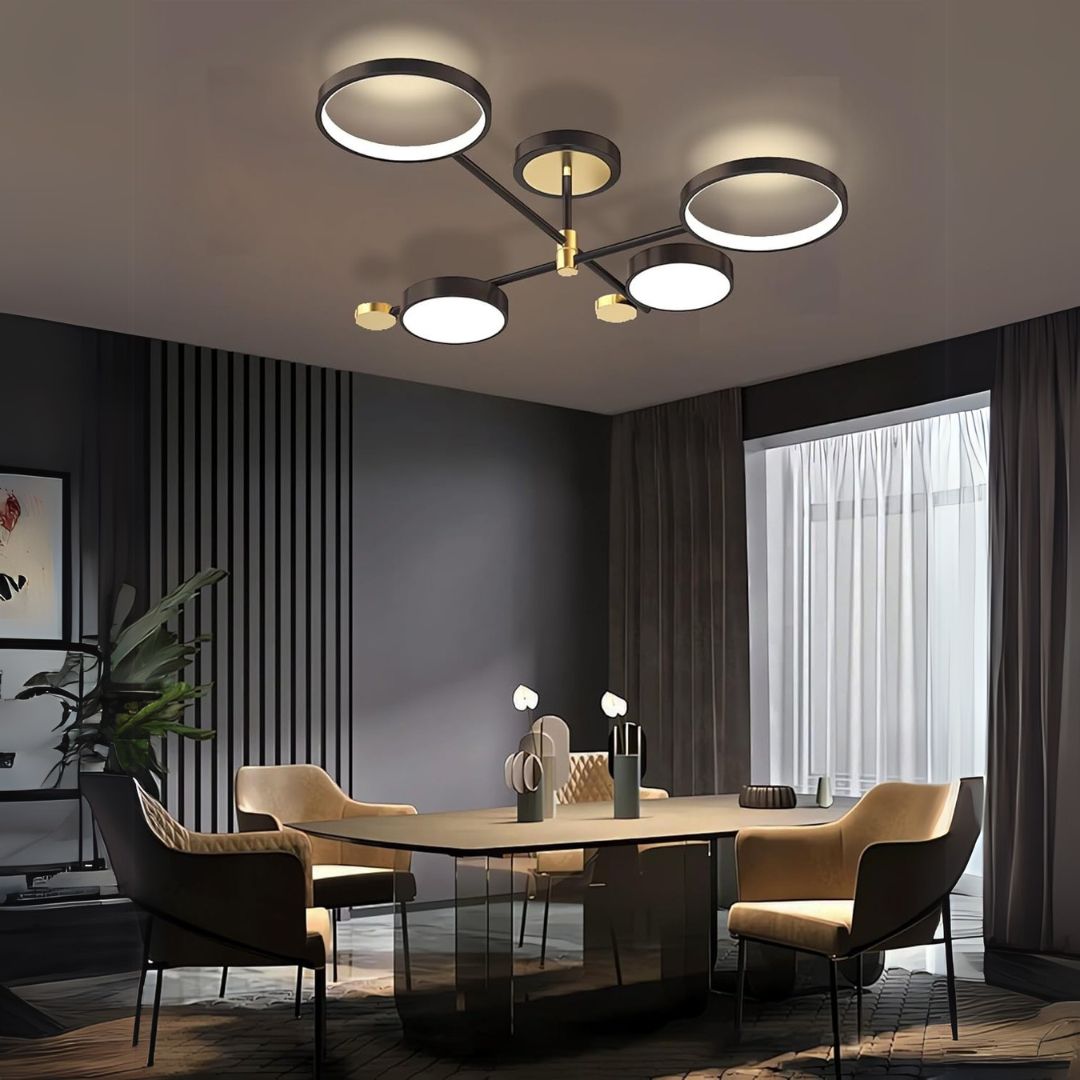 Lampadario LED con Telecomando MARIA, 22W, 4 Elementi, Luce Calda/Fredda/Neutra, Dimmerabile, Nero Lampadari LED con Telecomando Titolo predefinito Alessandro Design