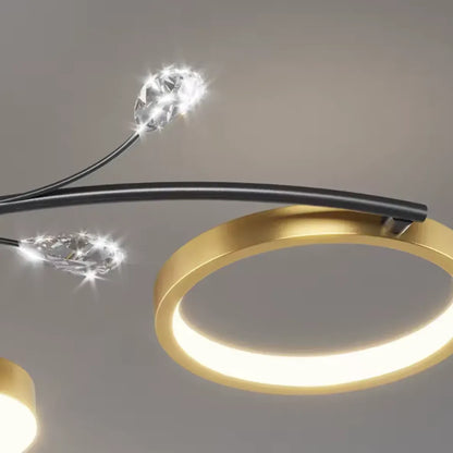 Lampadario LED con Telecomando KARINA, 65W, 8 Elementi, Luce Calda/Fredda/Neutra, Dimmerabile, Oro Lampadari LED con Telecomando Titolo predefinito Alessandro Design