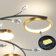 Lampadario LED con Telecomando KARINA, 65W, 8 Elementi, Luce Calda/Fredda/Neutra, Dimmerabile, Oro Lampadari LED con Telecomando Titolo predefinito Alessandro Design