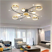 Lampadario LED con Telecomando KARINA, 65W, 8 Elementi, Luce Calda/Fredda/Neutra, Dimmerabile, Oro Lampadari LED con Telecomando Titolo predefinito Alessandro Design