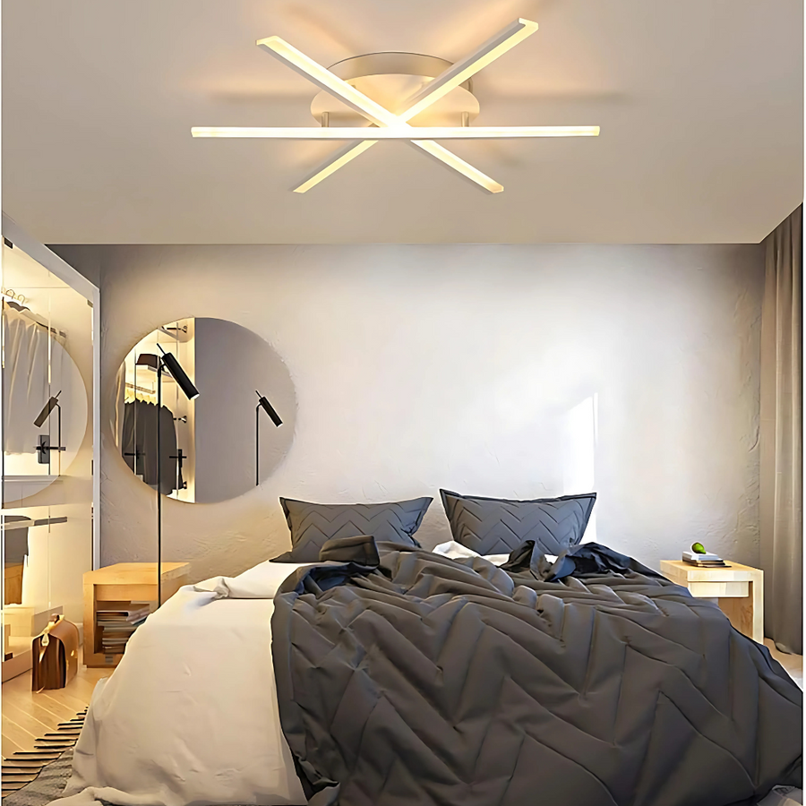 Lampadario a LED con telecomando ZOE, 40W, Luce Fredda/Calda/Neutra, Dimmerabile, Lampadario a LED Bianco con telecomando Titolo predefinito Alessandro Design