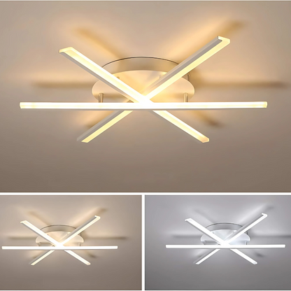 Lampadario a LED con telecomando ZOE, 40W, Luce Fredda/Calda/Neutra, Dimmerabile, Lampadario a LED Bianco con telecomando Titolo predefinito Alessandro Design