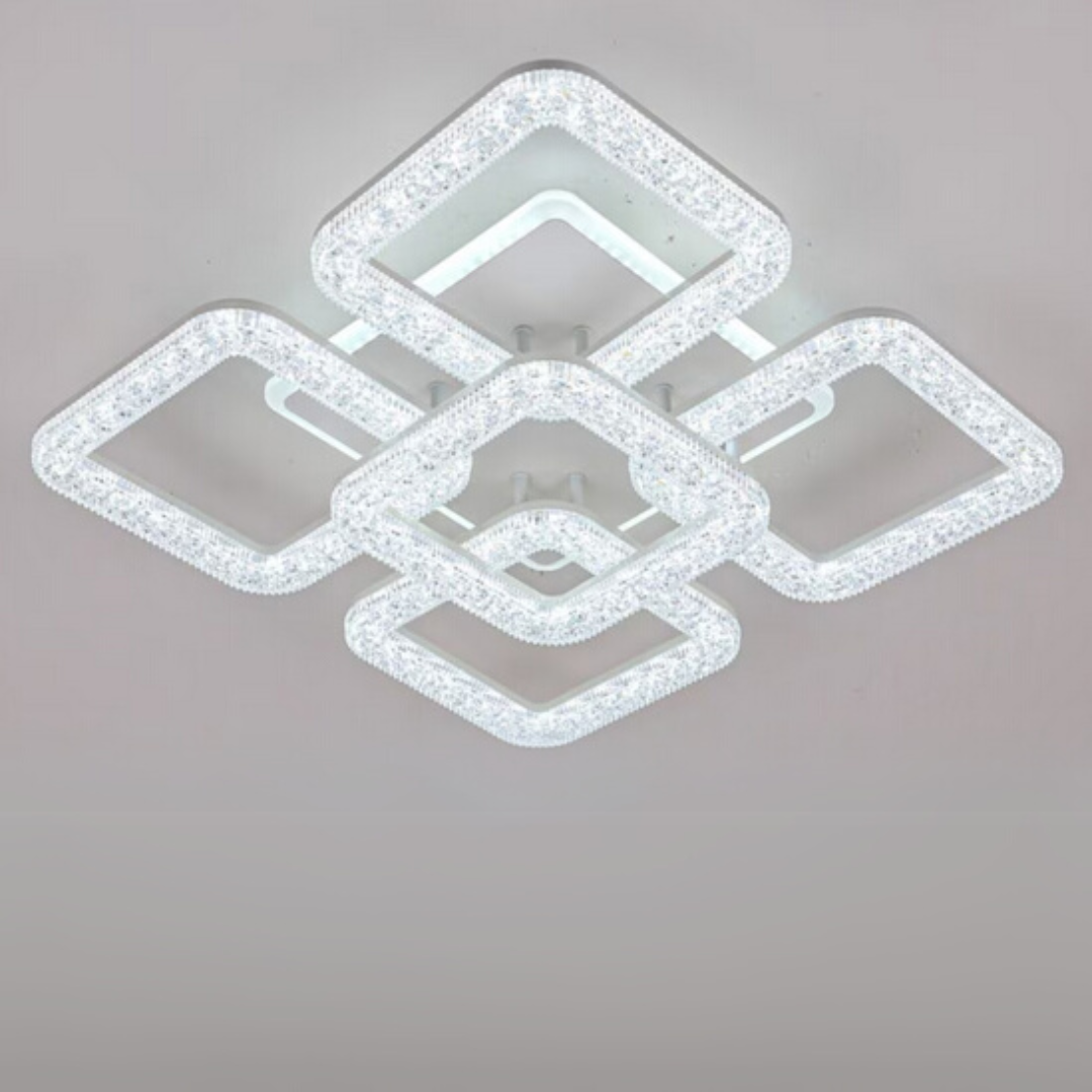 Lampadario LED Astrid con Telecomando, 134W, Dimmerabile, Lampadari LED Bianchi con Telecomando Titolo predefinito Alessandro Design