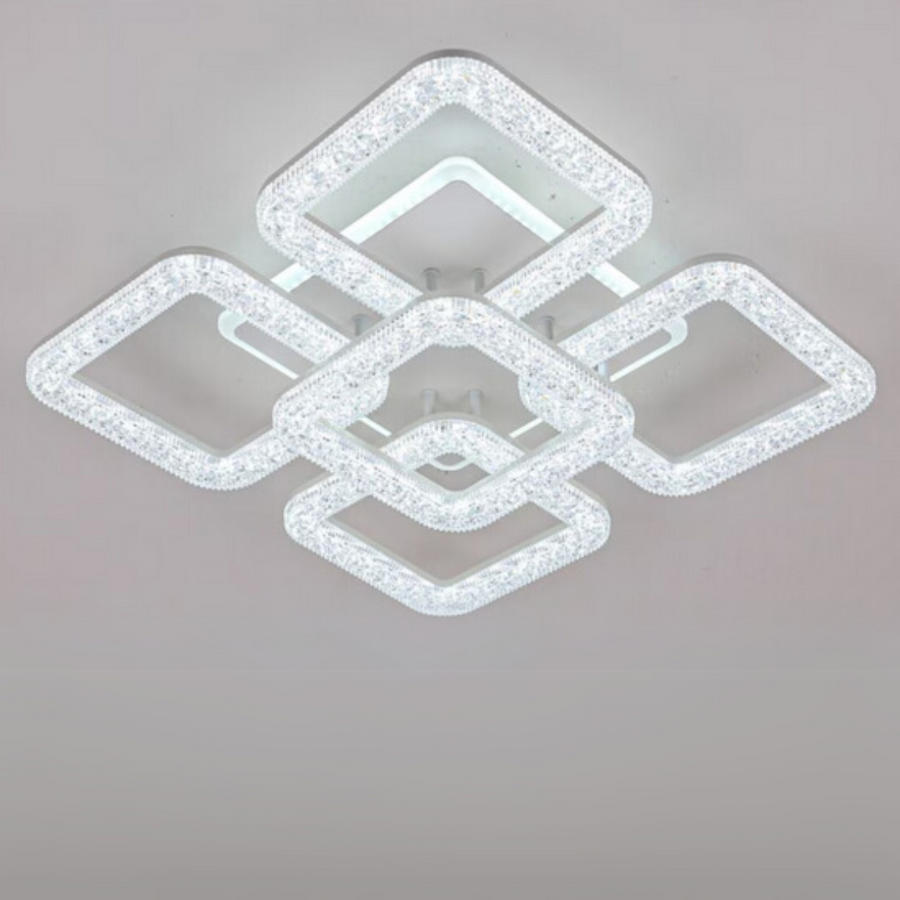 Lampadario LED Astrid con Telecomando, 134W, Dimmerabile, Lampadari LED Bianchi con Telecomando Titolo predefinito Alessandro Design