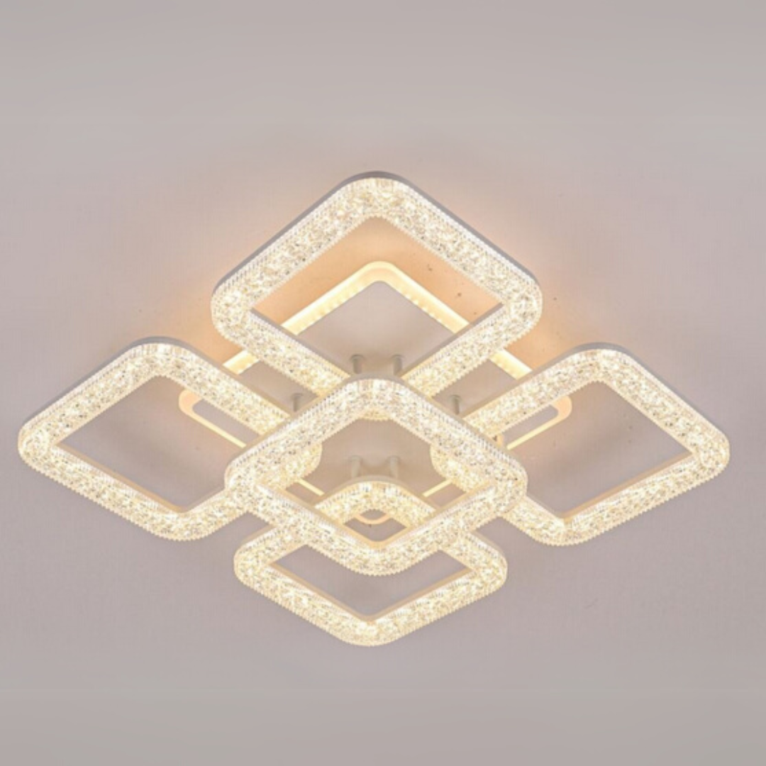 Lampadario LED Astrid con Telecomando, 134W, Dimmerabile, Lampadari LED Bianchi con Telecomando Titolo predefinito Alessandro Design