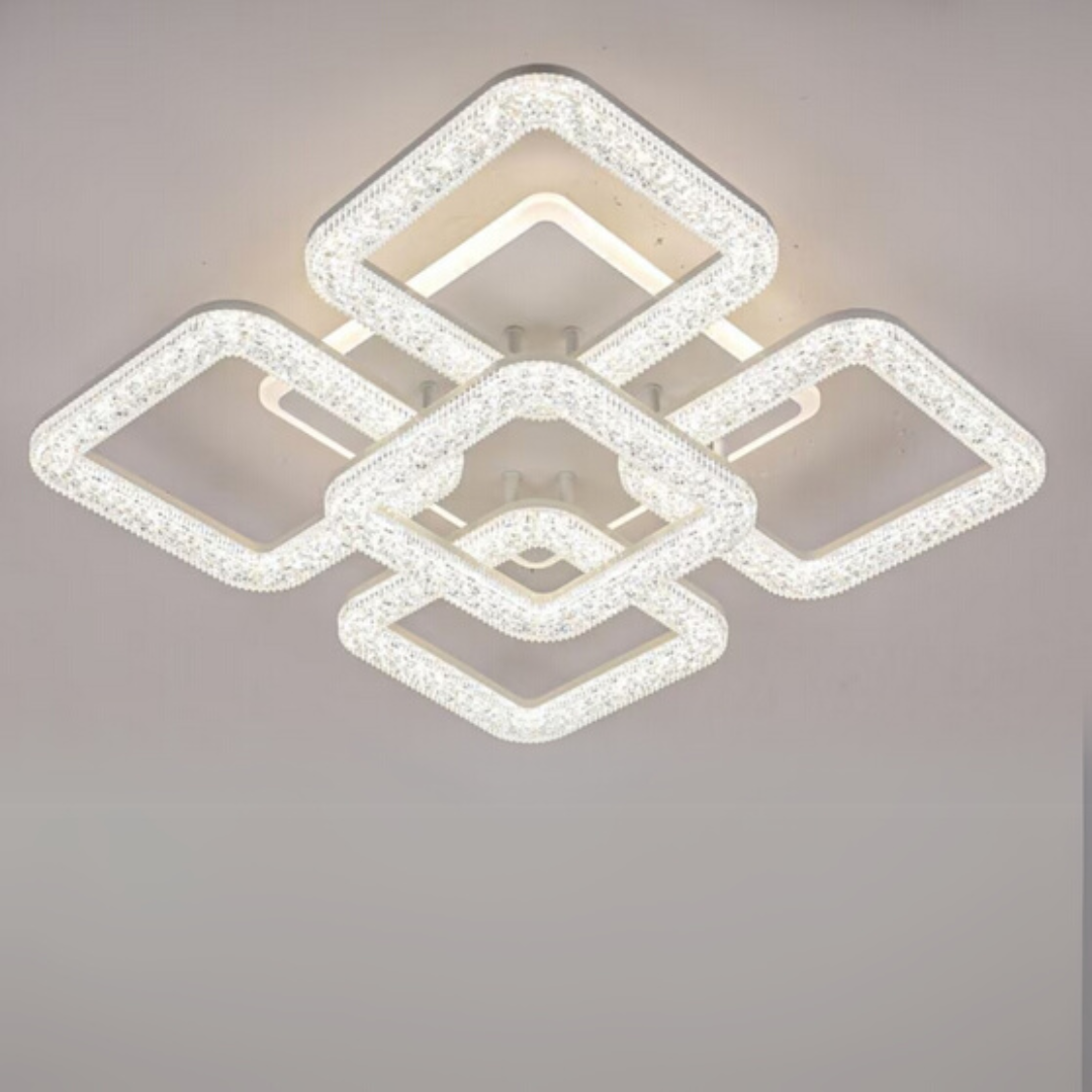 Lampadario LED Astrid con Telecomando, 134W, Dimmerabile, Lampadari LED Bianchi con Telecomando Titolo predefinito Alessandro Design