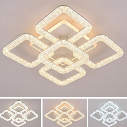 Lampadario LED Astrid con Telecomando, 134W, Dimmerabile, Lampadari LED Bianchi con Telecomando Titolo predefinito Alessandro Design