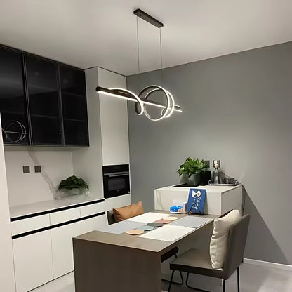 Lustra LED suspendata cu telecomanda RIBBON 64W, Liniara, lumina Rece/Calda/Neutra, Dimabila, Negru, Inaltime Reglabila Lustre LED cu Telecomanda Default Title Alessandro Design