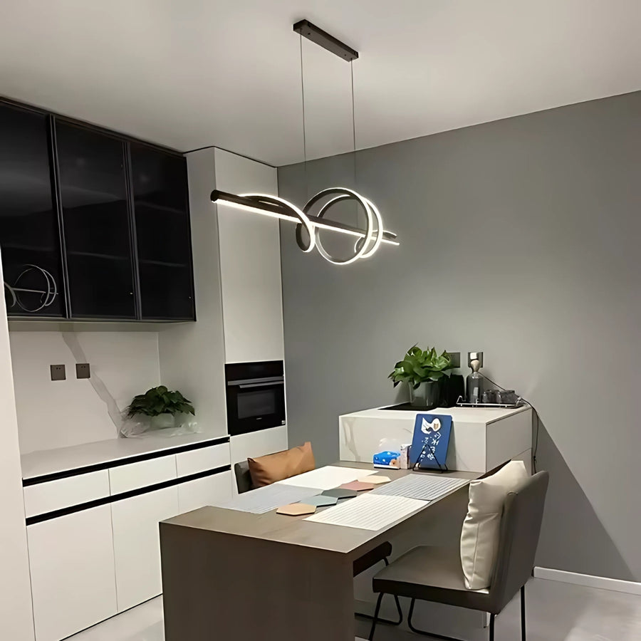 Lustra LED suspendata cu telecomanda RIBBON 64W, Liniara, lumina Rece/Calda/Neutra, Dimabila, Negru, Inaltime Reglabila Lustre LED cu Telecomanda Default Title Alessandro Design
