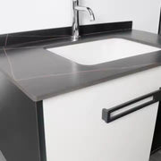 Set Mobili da Bagno CRETA, 60x50 cm, 2 Pezzi, Mobili da Bagno in Bianco e Nero Titolo predefinito Alessandro Design