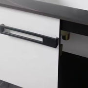 Set Mobili da Bagno CRETA, 60x50 cm, 2 Pezzi, Mobili da Bagno in Bianco e Nero Titolo predefinito Alessandro Design