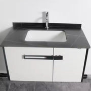 Set Mobili da Bagno CRETA, 60x50 cm, 2 Pezzi, Mobili da Bagno in Bianco e Nero Titolo predefinito Alessandro Design