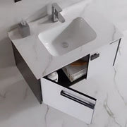 Set Mobili da Bagno CRETA, 60x50 cm, 2 Pezzi, Mobili da Bagno in Bianco e Nero Titolo predefinito Alessandro Design