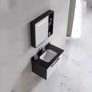 Set Mobili da Bagno CRETA, 60x50 cm, 2 Pezzi, Mobili da Bagno in Bianco e Nero Titolo predefinito Alessandro Design