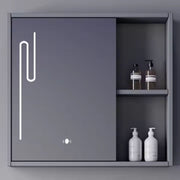 MYKONOS Set Mobili da Bagno, 80x40 cm, 2 Pezzi, Mobili da Bagno Grigi e Bianchi Titolo predefinito Alessandro Design