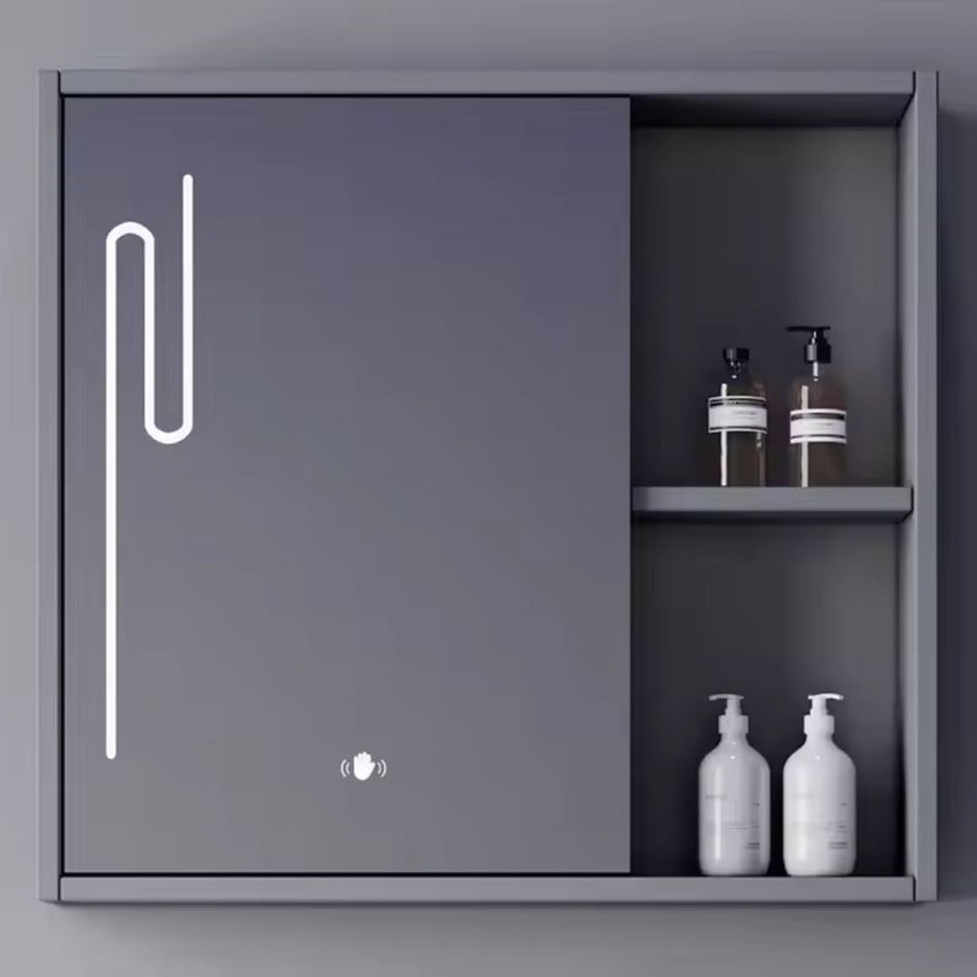 MYKONOS Set Mobili da Bagno, 80x40 cm, 2 Pezzi, Mobili da Bagno Grigi e Bianchi Titolo predefinito Alessandro Design