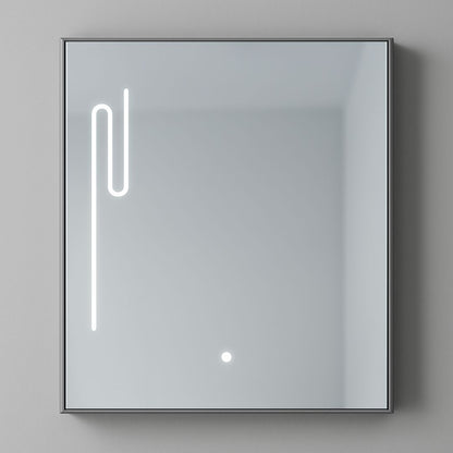 MYKONOS Set Mobili da Bagno, Mobile Lavabo+Armadietto a Specchio 60 cm, 2 Pezzi, Mobili da Bagno Grigio e Bianco Titolo predefinito Alessandro Design