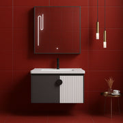 MYKONOS Set Mobili da Bagno, Mobile Lavabo+Armadietto a Specchio 60 cm, 2 Pezzi, Mobili da Bagno Grigio e Bianco Titolo predefinito Alessandro Design