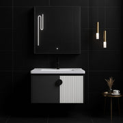 MYKONOS Set Mobili da Bagno, Mobile Lavabo+Armadietto a Specchio 60 cm, 2 Pezzi, Mobili da Bagno Grigio e Bianco Titolo predefinito Alessandro Design