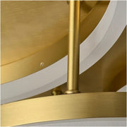 Lampadario LED con Telecomando RINOVA, 4 Cerchi, 112W, Luce Calda/Fredda/Neutra, Dimmerabile, Lampadari LED Oro con Telecomando Titolo predefinito Alessandro Design