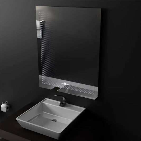 Specchio LED rettangolare, 60x80cm, Morrin Sensor MotionGlow Marcello, Specchi Effetto 3D Marcello Titolo predefinito Alessandro Design