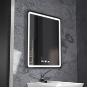 Oglinda LED Rectangulara, 75x90cm, Favola MotionGlow Marcello, Sistem Dezaburire, Ceas & Termometru, Dimabila