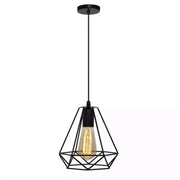 Lampadario a forma di diamante, STRUTTURA, 1xE27, Nero, Lampadari industriali in metallo Titolo predefinito Alessandro Design
