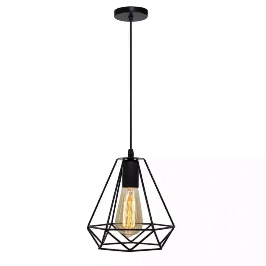 Lampadario a forma di diamante, STRUTTURA, 1xE27, Nero, Lampadari industriali in metallo Titolo predefinito Alessandro Design