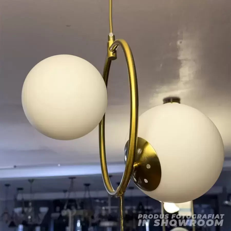 LOFT Atelier Lampadario, 2x E27, Oro Bianco, Metallo, Altezza Regolabile Lampadari Moderni Titolo predefinito Alessandro Design