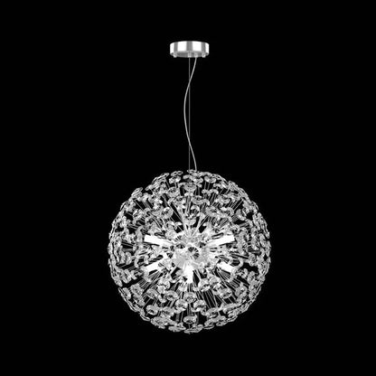 MINUET Lampadario in Cristallo 8x G9, Diametro 40 cm, Cromo Lucido, Altezza Regolabile Lampadari Moderni Titolo predefinito Alessandro Design