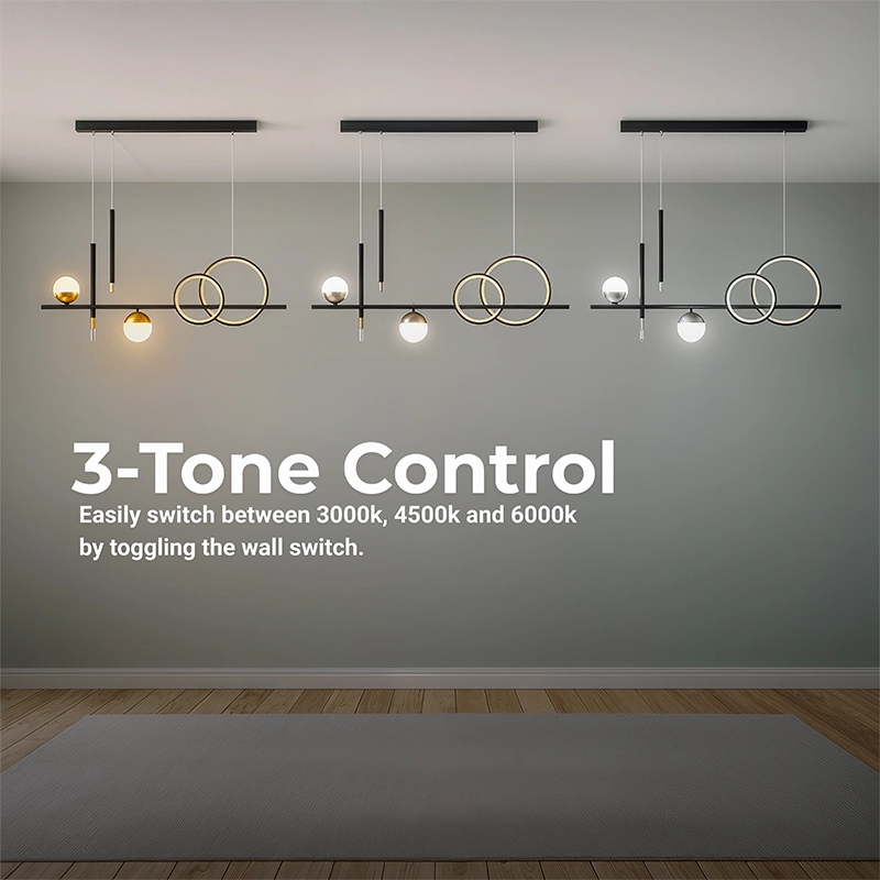 Lampadario LED a sospensione con telecomando DAMARA 44W, Luce Fredda/Calda/Neutra, Dimmerabile, Nero, Altezza Regolabile Lampadari LED con Telecomando Titolo predefinito Alessandro Design