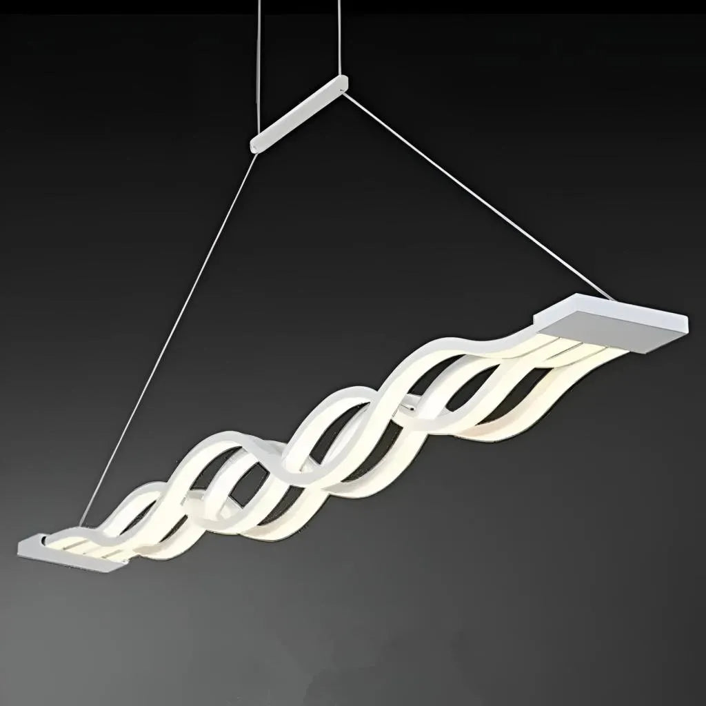Lampadario LED a Sospensione con Telecomando WAVE 89W, Lineare, Luce Fredda/Calda/Neutra, Dimmerabile, Bianco, Lampadari LED con Telecomando Titolo predefinito Alessandro Design