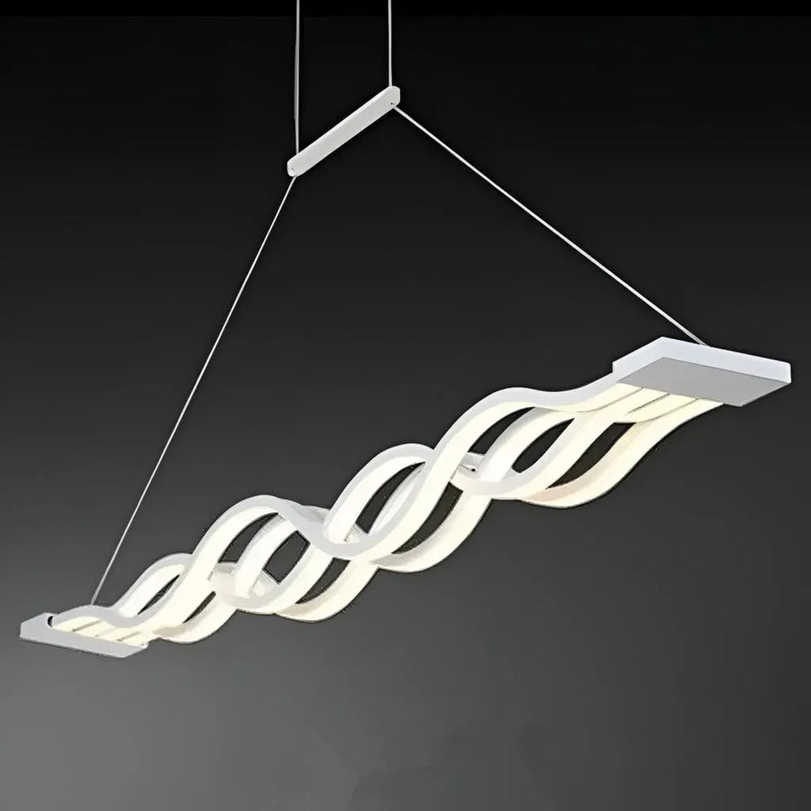 Lampadario LED a Sospensione con Telecomando WAVE 89W, Lineare, Luce Fredda/Calda/Neutra, Dimmerabile, Bianco, Lampadari LED con Telecomando Titolo predefinito Alessandro Design