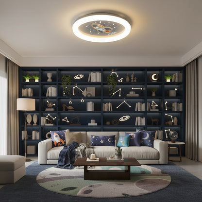 Lampadario LED ROCKET 49W, Diametro 49cm, Luce Fredda/Calda/Neutra, Bianco Blu Lampadari per bambini Titolo predefinito Alessandro Design