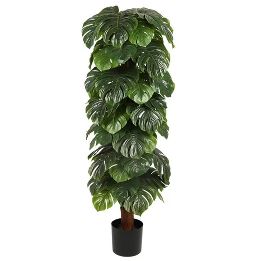 Pianta artificiale Monstera deliciosa, senza vaso, 140 cm Verde Titolo predefinito Alessandro Design