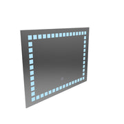 Specchio LED rettangolare, 80x60cm, Grid Light Basic Touch