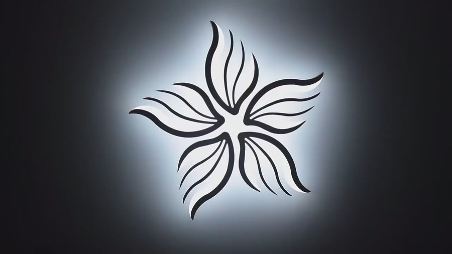 Lampadario LED con telecomando SAKURA 62W, 5 Petali, Luce Fredda/Calda/Neutra, Dimmerabile, Bianco