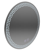 Specchio rotondo a LED, 80 cm, Orhina Touch, sistema antiappannante, dimmerabile, E40S/80X80