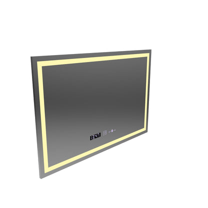 Specchio rettangolare a LED 120x80 cm Vérité MotionGlow Marcello, sistema antiappannamento, orologio e termometro, dimmerabile