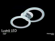 Lampadario LED con telecomando BETTY 27W, 2 Cerchi, Luce Fredda/Calda/Neutra, Dimmerabile, Bianco