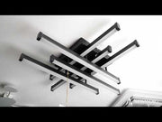 Lampadario LED con Telecomando LINEX, 81W, 6 Elementi, Lineare, Luce Fredda/Calda/Neutra, Dimmerabile, Nero