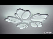 Lampadario LED con telecomando TULIP 81W, 5 Petali, Luce Fredda/Calda/Neutra, Dimmerabile, Bianco