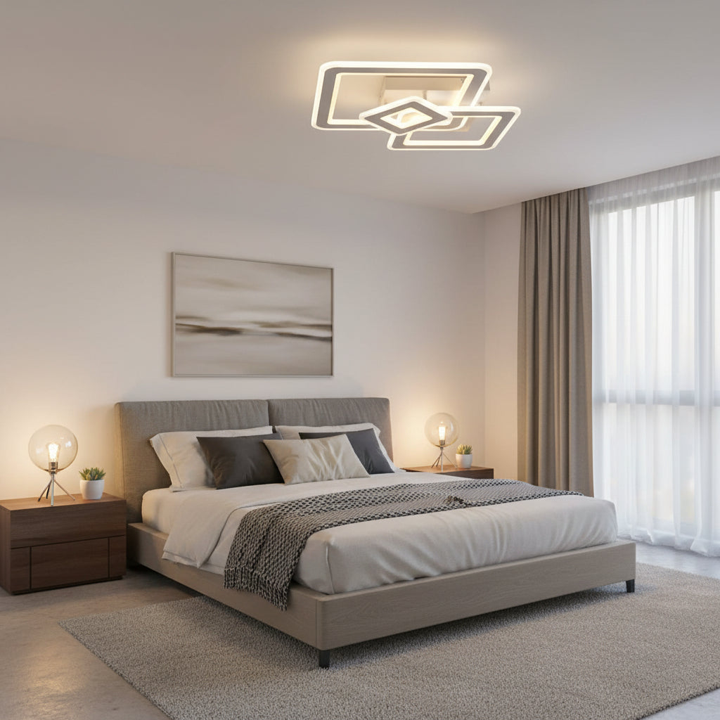 Horetensia Lampadario LED con Telecomando, 116W, Dimmerabile, Luce Calda/Neutra/Fredda, Lampadari LED Bianchi con Telecomando Titolo predefinito Alessandro Design